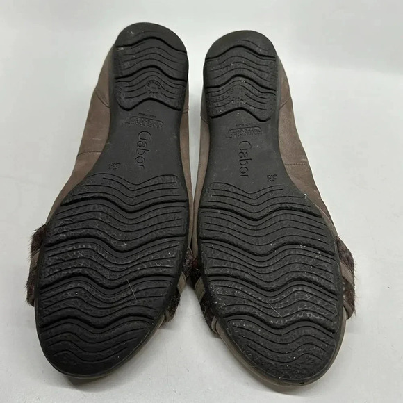 Gabor Ballet Flats Slip On Shoes Round Toe Suede Leather Brown Women's Size 8 - Picture 7 of 10